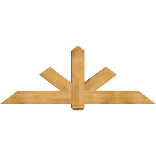 Ekena Millwork Kennewick Rough Sawn Timber Gable Bracket, Western Red Cedar, 72"W x 27"H x 6"D x 6"F, 9/12 Pitch GBW072X27X0606KEN00RWR - main